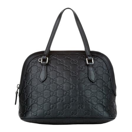 Gucci Vintage Pre-owned Dome Satchel Sort, Dame Vintage Tasker, Størrelse: ONE Size