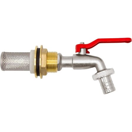 Regntunna genomföring + Kran + Bollutlopp filtermontage 1