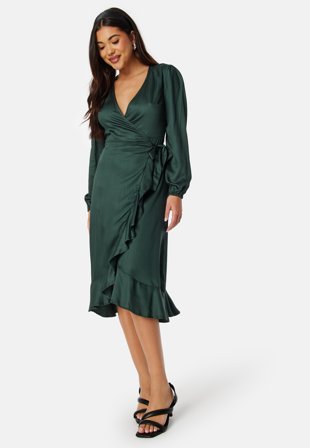 BUBBLEROOM Tessa Modal Dress Dark green Klær