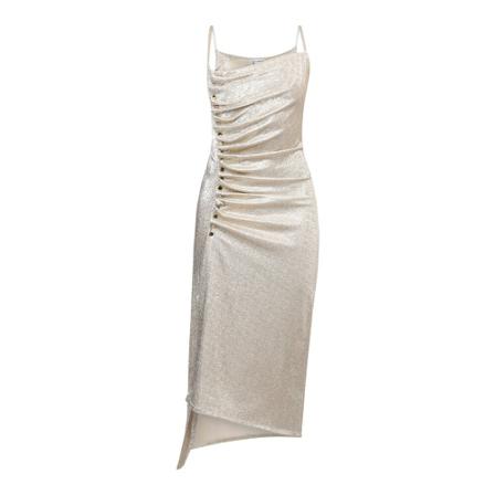 Paco Rabanne, Party Dresses Grijs, Dames, Maat:S,polyester