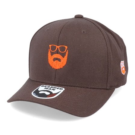 Bearded Man - Hnědý adjustable Kšiltovka - Wild Beard Movember Brown 110 Adjustable @ Hatstore