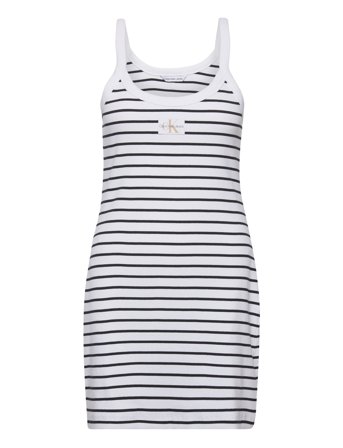 Calvin Klein Jeans | Woven Label Rib Tank Dress | S