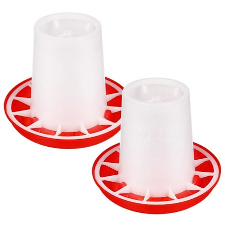 2 stk. Bærbar Fjerkræfoderautomat Kyllinger Ænder Gæs Madbeholder Vand Drikkeværktøj