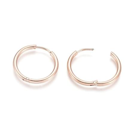 1Par 20 mm Hoops örhängen i 316L kirurgiskt stål Red gold