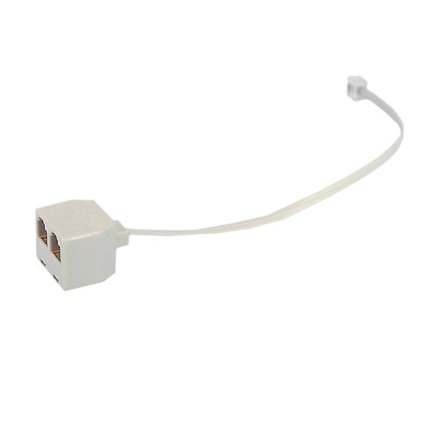Rj11 6p4c hane till 6p4c hona 2-vägs telefonjack Plug splitter Telefon telefonlinjekontakt Adapter Omvandlare
