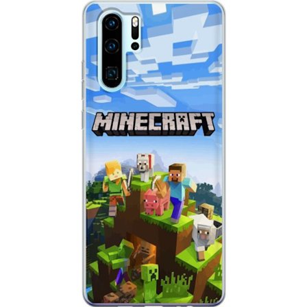 Yhteensopiva Puhelinkuori Huawei Huawei P30 Pro Minecraft Creeper lohko pikseli retro peli