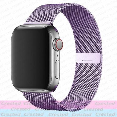 Milanese Loop-rem til Apple Watch Ultra-rem 44mm 40mm 45mm 41mm 49mm 42mm 38mm 44 Mm Correa Armbånd Iwatch Serie 3 6 Se 7 8 lavender 38mm 40mm 41mm