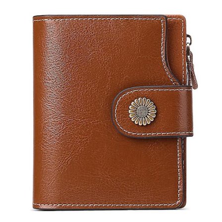 Dam liten plånbok Läder Bi-fold Compact Rfid Bling Small Ladi