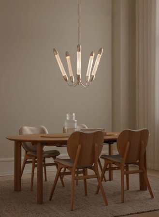 Lemon Squeeze taklampe - messing/glass