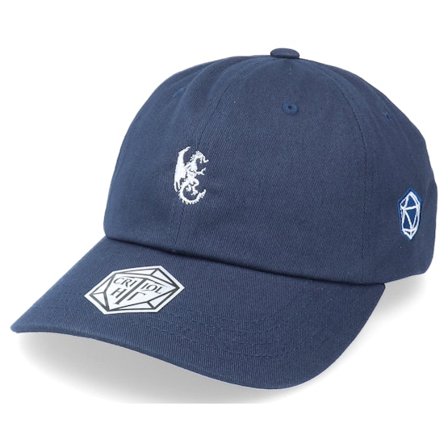 Critiql Hit - Blå unconstructed Caps - Tiny White Dragon Navy Dad Cap @ Hatstore
