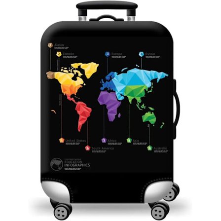 Kofferttrekk / Beskyttelsestrekk - Elastisk kofferttrekk for reisebagasje, ripebestandig kofferttrekk for reisetralle