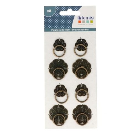 8 metalldekorationer 'Artemio - Japan' Låddrag