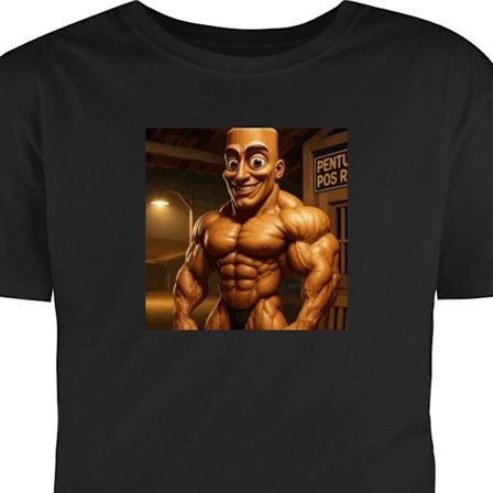 Barn T-skjorte Italiensk Brainrot trefigur - Muskuløs karakter i tre-stil med humoristisk vri