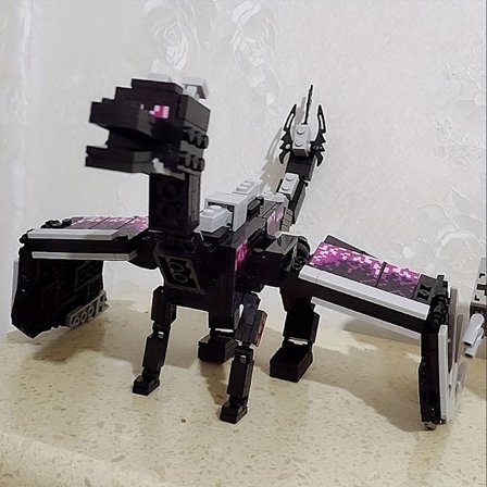 [Jul] 423 stk. Svart Pixel Dragon Spill Hovedbilde Montering Byggeklosser Leke: Passer til Halloween, Jul