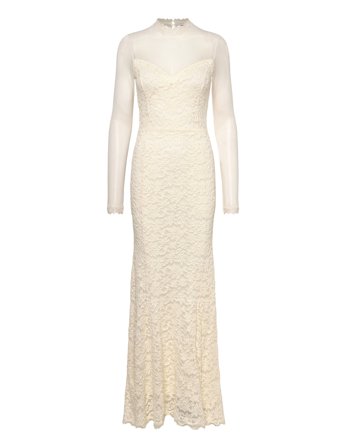 Rosemunde Rwdelicia Ls T-Neck Long Bridal Dre - Cream - XS