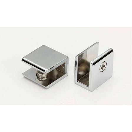 2 stk. glasstøttebeslag, justerbart glashyldebeslag, vægbeslag, badeværelseshylde osv. KLB