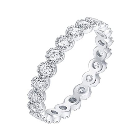 Rostfritt stål Ring Triple Interlocked Rolling High Polish Ring Storlek 12