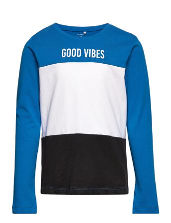 Nkmkensy Ls Top Langærmet T-shirt Blå Name It