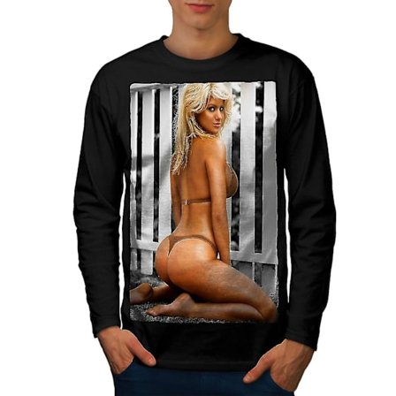 Sexig Bikini Kvinna Män Långärmad T-shirt