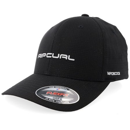 Rip Curl - Noir flexfit Casquette - Vaporcool Aerotech Cap Black Flexfit @ Hatstore