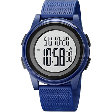 Mænds Digitale Sportsur. 5atm Vandafvisende. Nedtælling Dobbelt Tid Stopur Led Gave