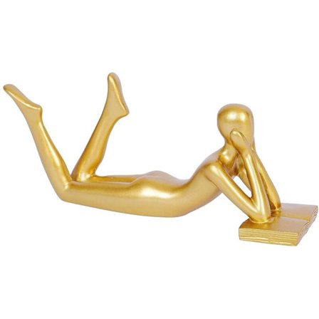 Gull Lesestatue, Dekorasjoner for , Gull Aksent, Dekorasjon for , Abstrakte Harpiks Lesefigurer A