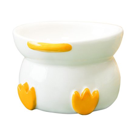 And keramisk kattebolle høy fot beskyttelse ryggrad katt kattehund kjæledyr matskål