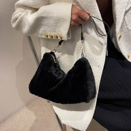 Mote Skuldervesker for Kvinner Svarte Underarmsvesker SVART{REN}