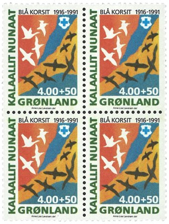 Grønland 1991 - AFA 221 - 4-blok - Postfrisk