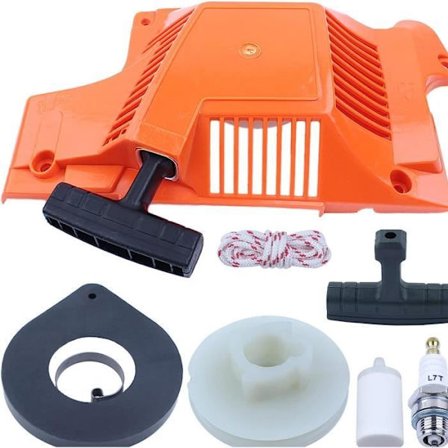 Rekyl startremskive Fjederhåndtag Grip Rov kompatibel med Husqvarna 50 51 55 Motorsav Hg