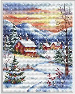 Stickpackung Bild Das verschneite Dorf - Collection D'Art