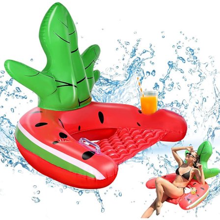Täytettävä uima-allas kelluu, täytettävä uima-allas kelluva tuoli, kelluvat riippumatot kupin pidikkeillä, kesäiset vesilelut uima-altaan pla