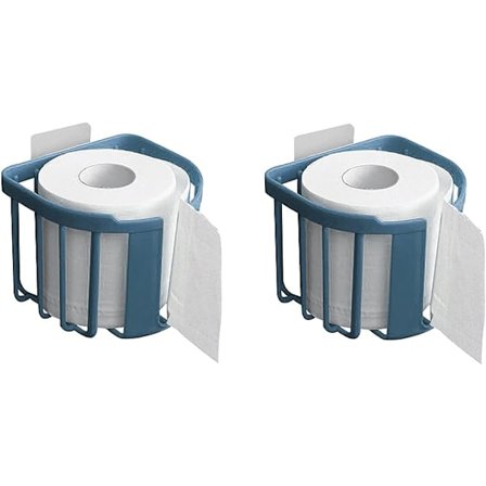 WC-paperiteline, lattialla seisova WC-paperiteline, muovinen WC-paperiteline, WC-paperiteline kylpyhuoneeseen (2, sininen)