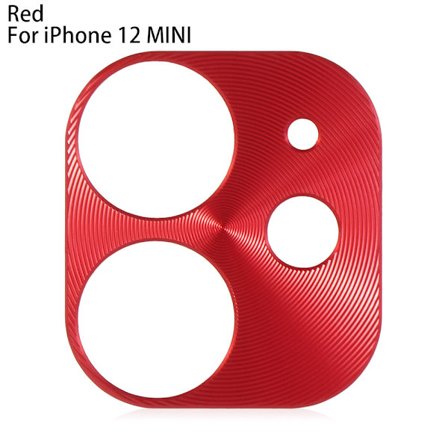 Linsebeskytter Cover Kamera Metal Taske RØD TIL IPHONE 12 MINI