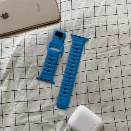 Sport-ranneke Apple Watch Ultra 9 8 7 6 SE 5 - Pehmeä silikoni, kevyt rannekoru iWatchille 38MM 40MM 42MM 44MM 45MM 49MM - Taivaskansi Sky Blue 38 or 