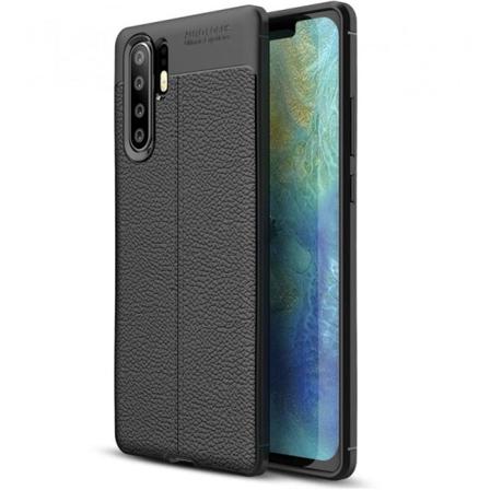 P30 Pro Stöttåligt & Stötdämpande Skal LeatherBack Svart