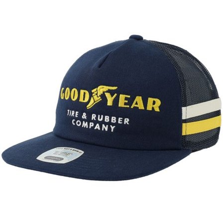 Brixton - Blå trucker Keps - Goodyear Service Mp Navy A-Frame Foam Trucker @ Hatstore