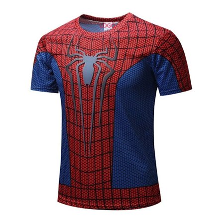 Mub - Produserer spesialdesign høykvalitets fritidsklær T-skjorte Spider-Man Spiderman MAVEL skinny menn Rød XL_yux