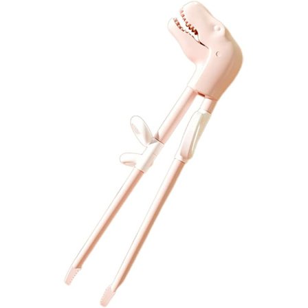 1 stk. Træningspinde, Børn Baby Træningspinde Dinosaur Porcelæn til Baby Pige Dreng Lære Gave Pink