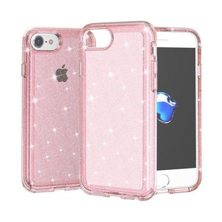 Iphone 7/8/se (2020 & 2022) Stötdämpande Mobilskal Gnistra Roség Rosa Guld