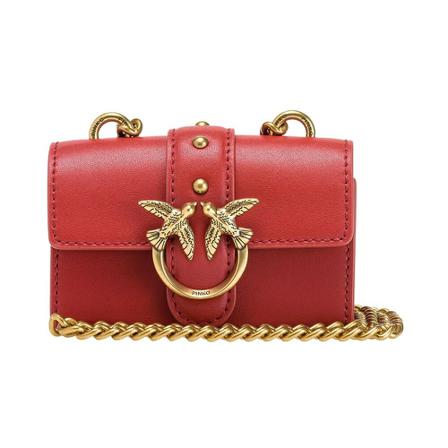 Pinko, Micro Love Bag Icon Simply Bruin, Dames, Maat:ONE Size,leer