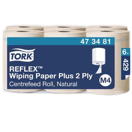 TORK Torkrulle Reflex Plus M4 Natur 6/fp - Lyreco - Städ och hygien - Toalettpapper och torkpapper - Torkrullar