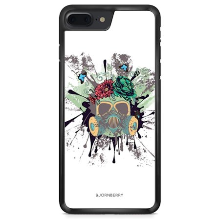 Bjornberry Skal iPhone 8 Plus - Gas Mask Blommor