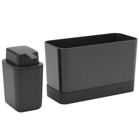 Brabantia SinkSide opvaskeorganisator med sæbeholder, mørkegrå - Mørkgrå | KitchenOne