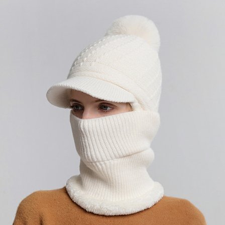 Dame vinterlue siamesisk skjerf krage varm vin