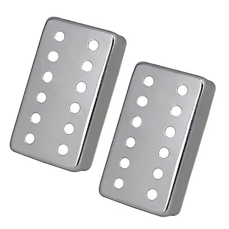 Messing Guitar Single Pickup Covers 50+52mm Til Lp Elektrisk Guitar Tilbehør Sølv