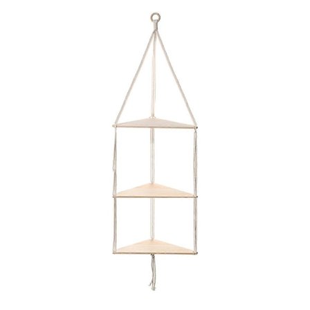 3-Lags Flytende Vegghylle Tre Trekant Hjørne Display Stativ Dekorasjon Stue Soverom Vegg Ha