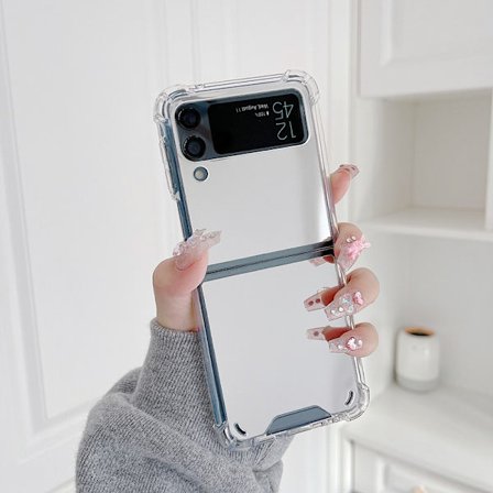 Samsung Z Flip 4 telefondeksel, beskyttende speildeksel (Sølv)