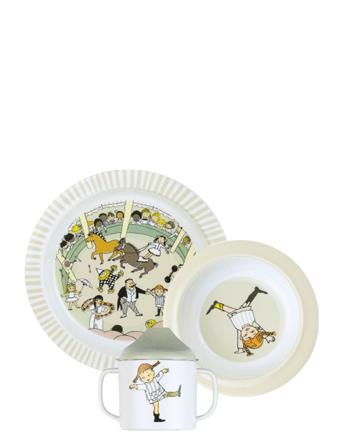 Pippi Circus, Gift Box, 3-Pcs Home Meal Time Dinner Sets Beige Rätt Start
