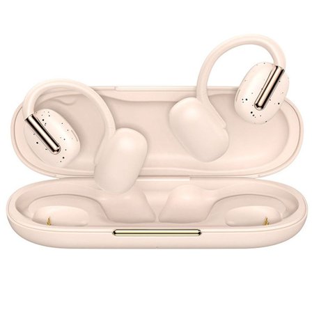 Åbne øre trådløse hovedtelefoner, Bluetooth 5.3 øretelefoner med hvid